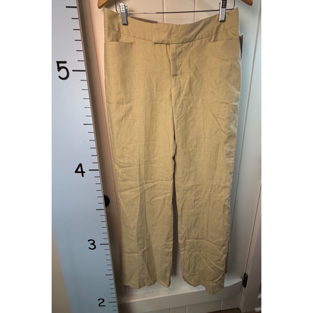 Merona Beige Twine Linen Pants Women's 6 NEW Casual Preppy Office Travel